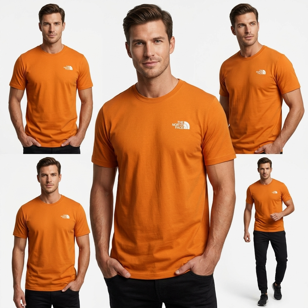 2457129 The North Face T-Shirt Arancione Uomo