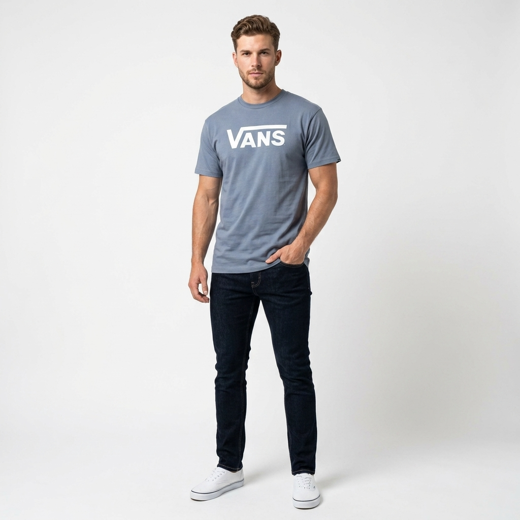 2457845 Vans T-Shirt Azzurra Uomo