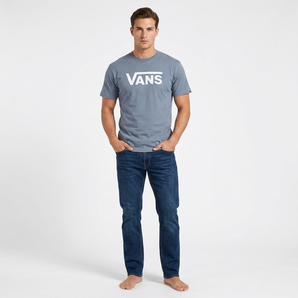 2457845 Vans T-Shirt Azzurra Uomo