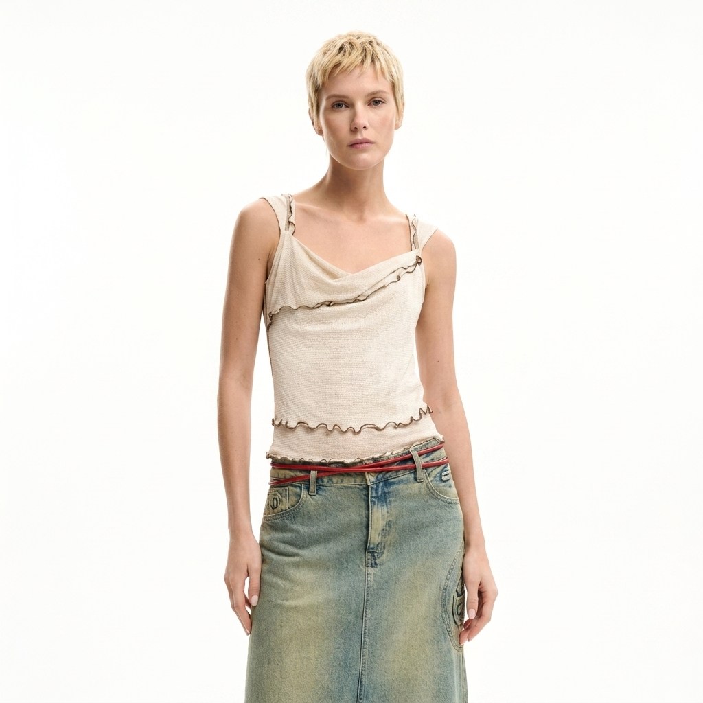 2459781 Desigual Top Beige Donna