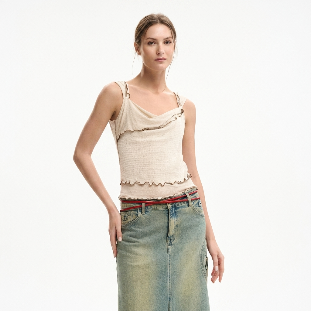 2459781 Desigual Top Beige Donna