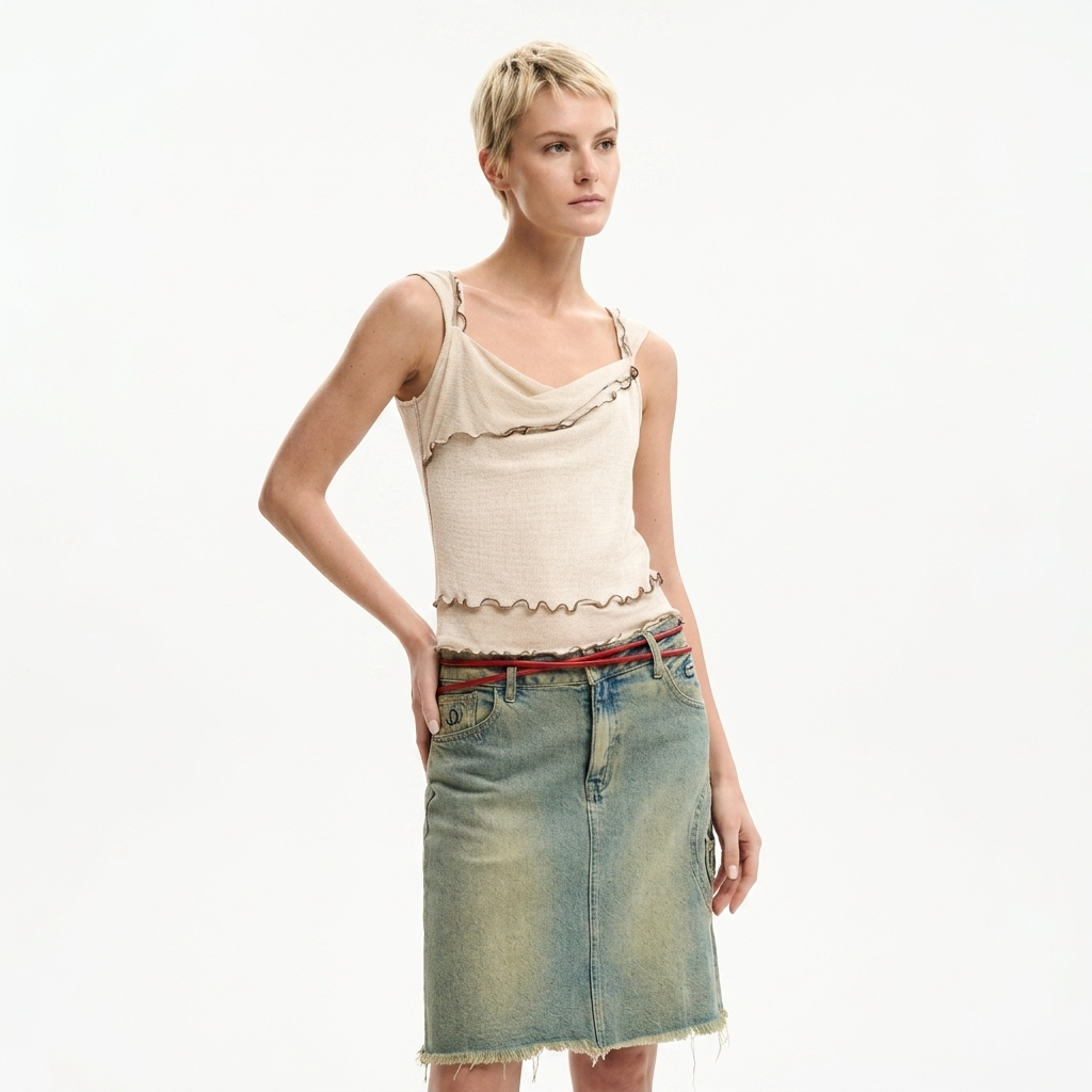 2459781 Desigual Top Beige Donna
