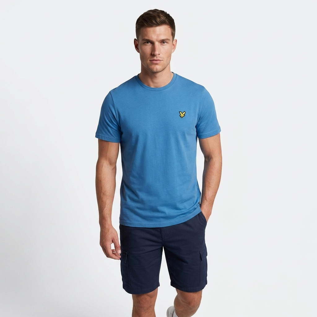 2461326 Lyle & Scott T-Shirt Azzurro Uomo