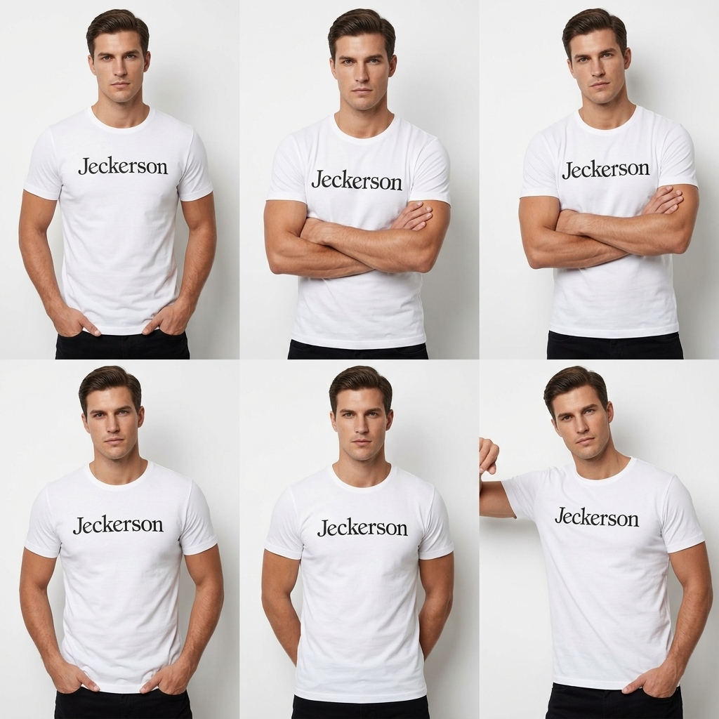 362836 Jeckerson T-Shirt Bianco Cotone Slim Uomo