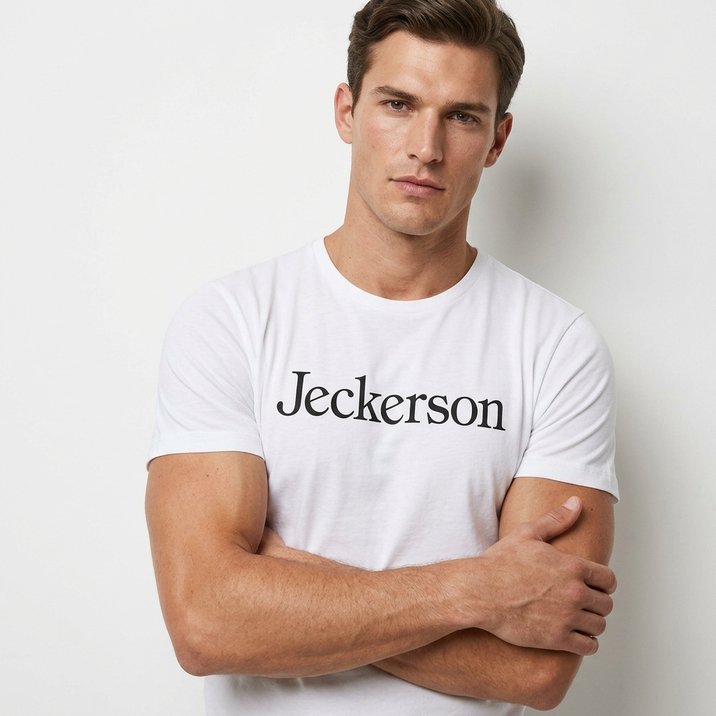 362836 Jeckerson T-Shirt Bianco Cotone Slim Uomo