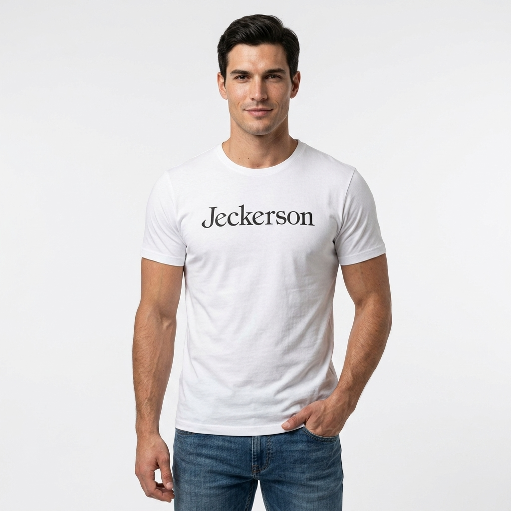 362836 Jeckerson T-Shirt Bianco Cotone Slim Uomo
