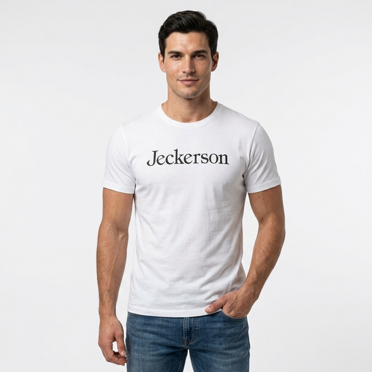 362836 Jeckerson T-Shirt Bianco Cotone Slim Uomo