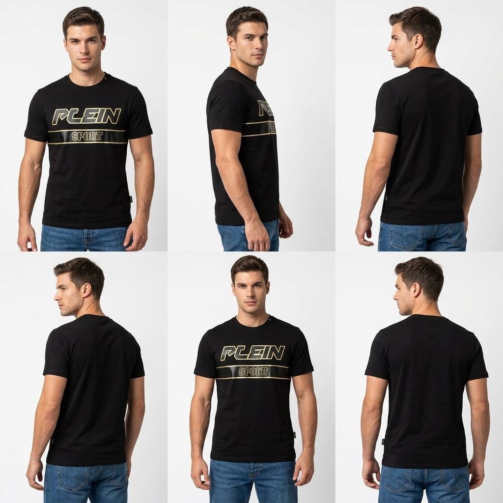 443810 Plein Sport T-Shirt Nero Stampa Uomo