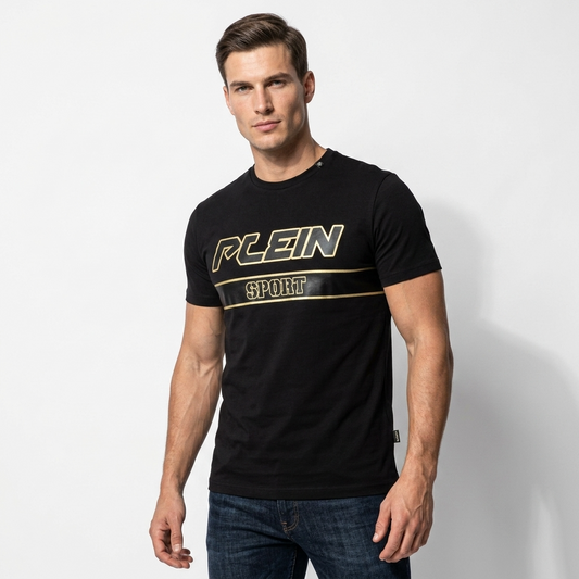 443810 Plein Sport T-Shirt Nero Stampa Uomo