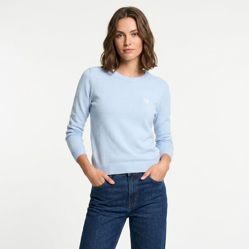 500799 Morgan De Toi Maglia Azzurra Maniche Lunghe Donna