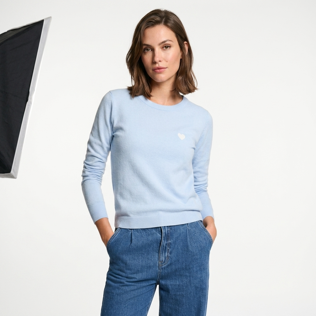 500799 Morgan De Toi Maglia Azzurra Maniche Lunghe Donna