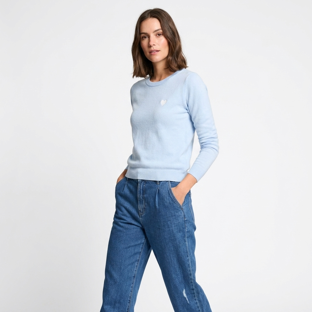500799 Morgan De Toi Maglia Azzurra Maniche Lunghe Donna