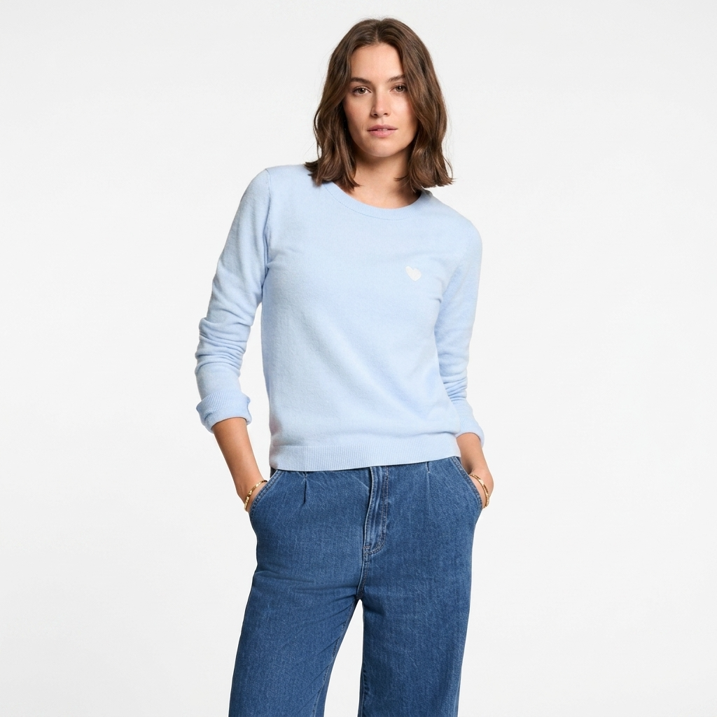 500799 Morgan De Toi Maglia Azzurra Maniche Lunghe Donna