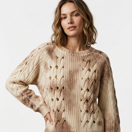 504186 Desigual Maglia Beige Donna Primavera/Estate