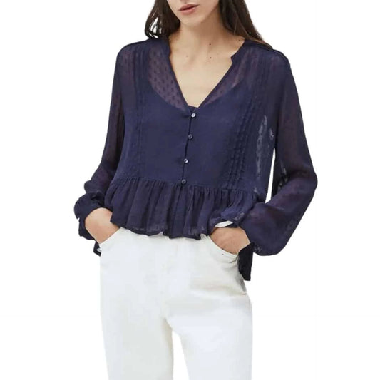 ARVANA_PL303947 Pepe Jeans Camicia Donna Blu Viscosa