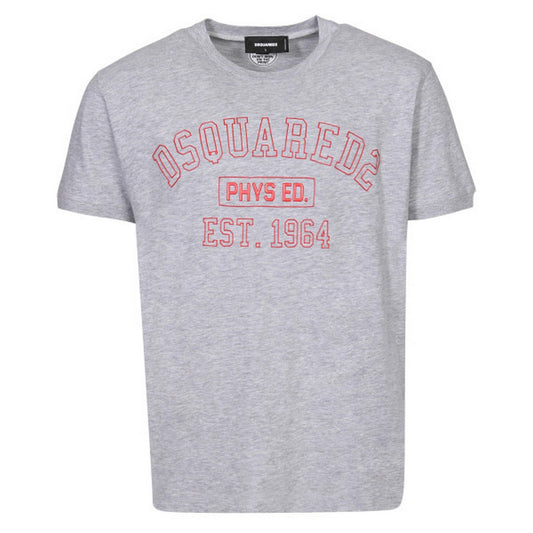 2424706 Dsquared T-Shirt Grigia Stampa Uomo