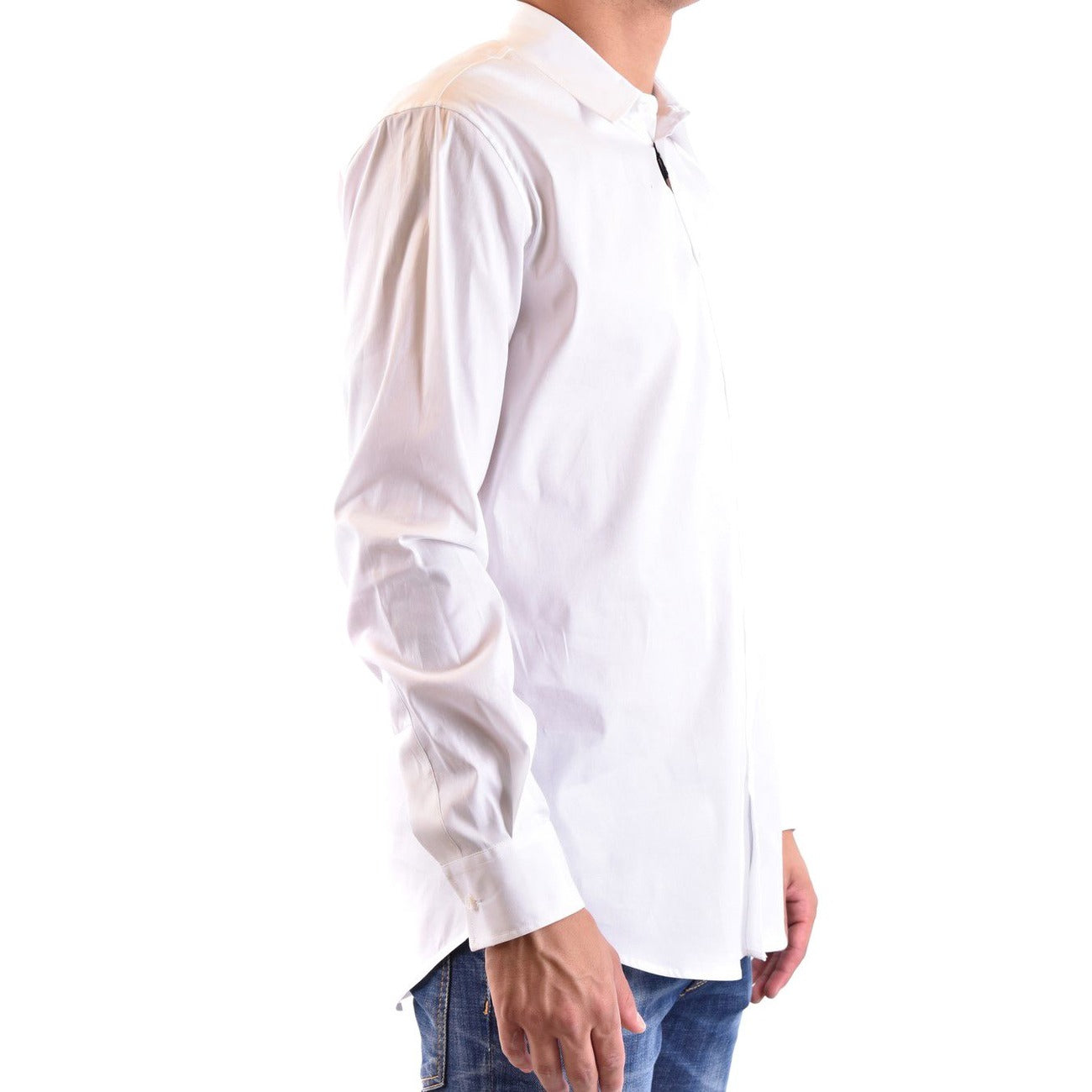 2424454 Dsquared2 Camicia Bianca Cotone Colletto Classico Uomo