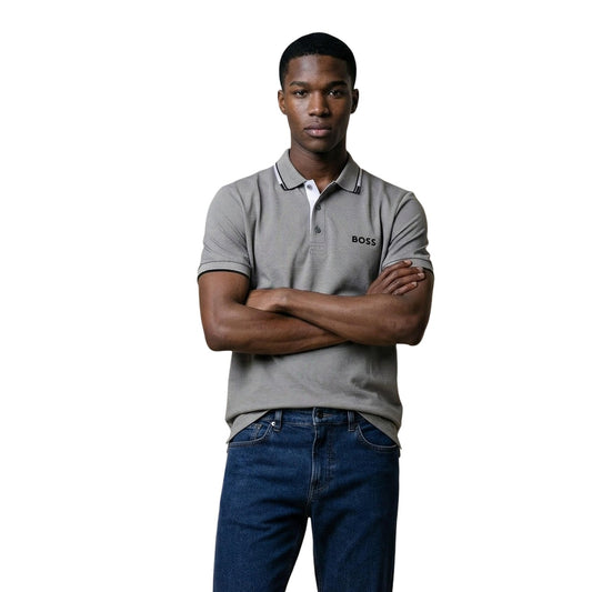 2459328 Boss Polo Grigia Tecnica Uomo