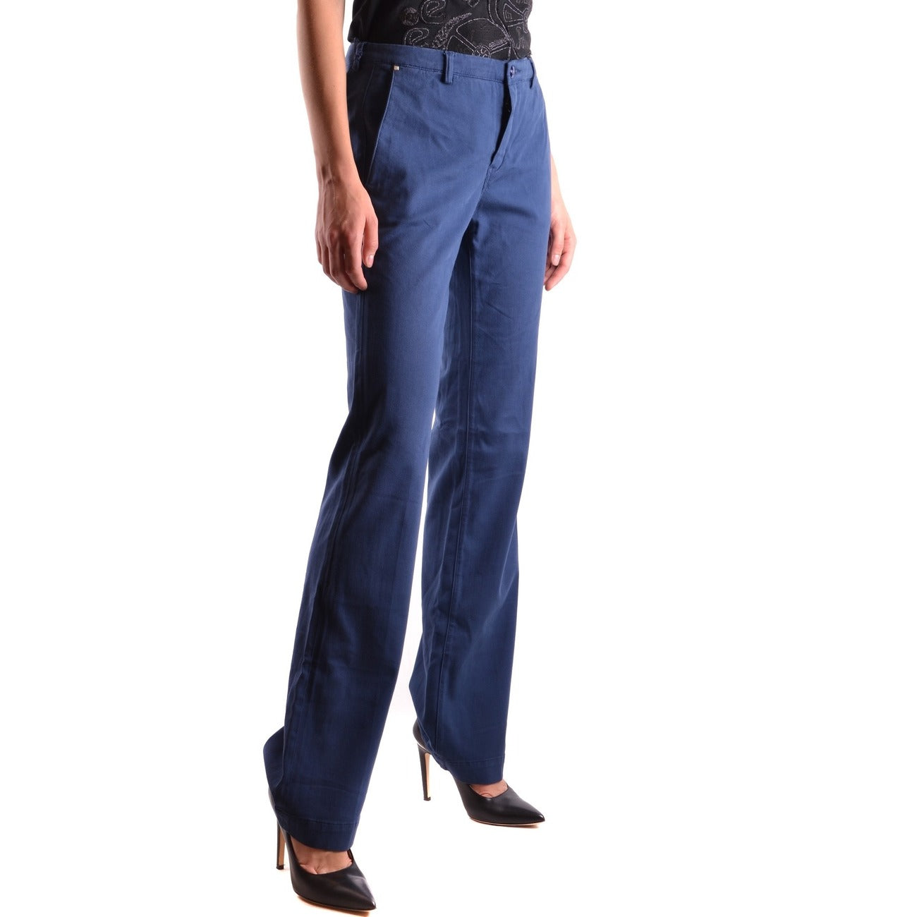 2437780 Jacob Cohen Pantaloni Blu Cotone Modal Made Italy Donna