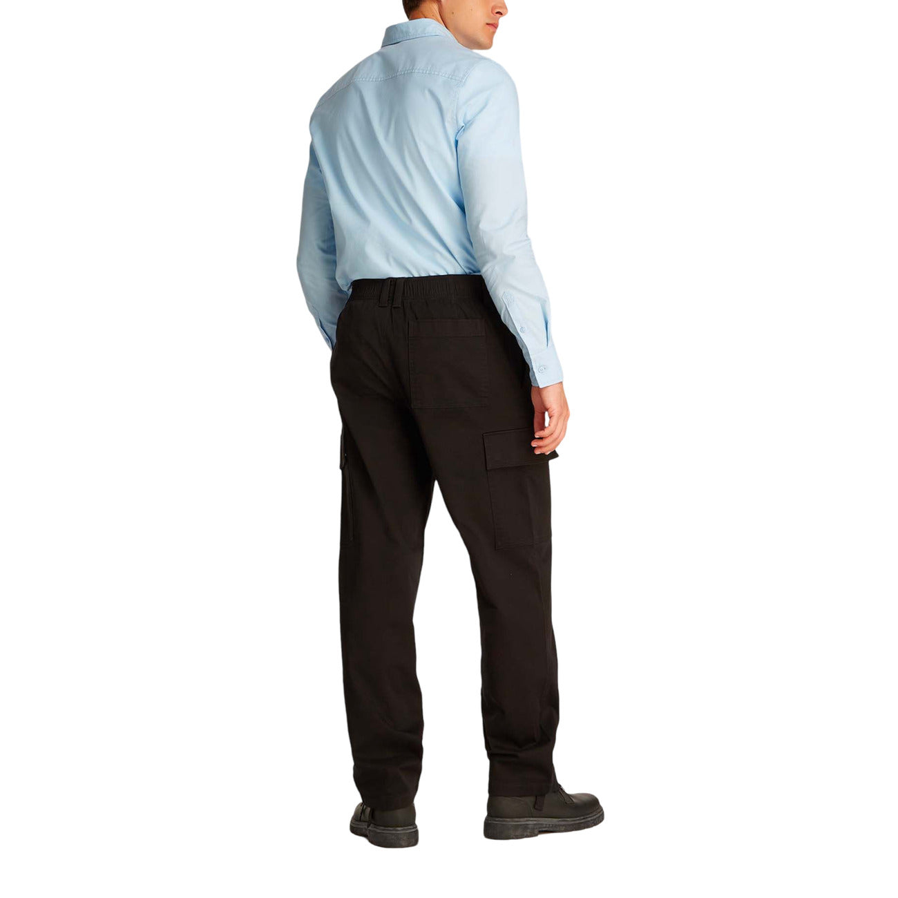 2419925 Calvin Klein Jeans Pantaloni Nero Cotone Elastan Uomo