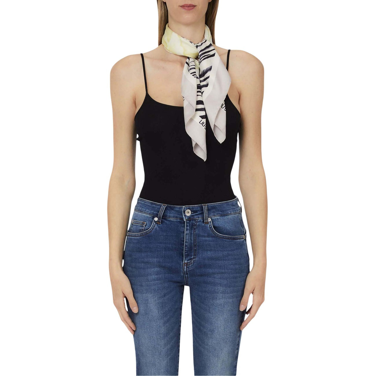 2450607 Liu Jo Sciarpa Grigio Stampa Donna