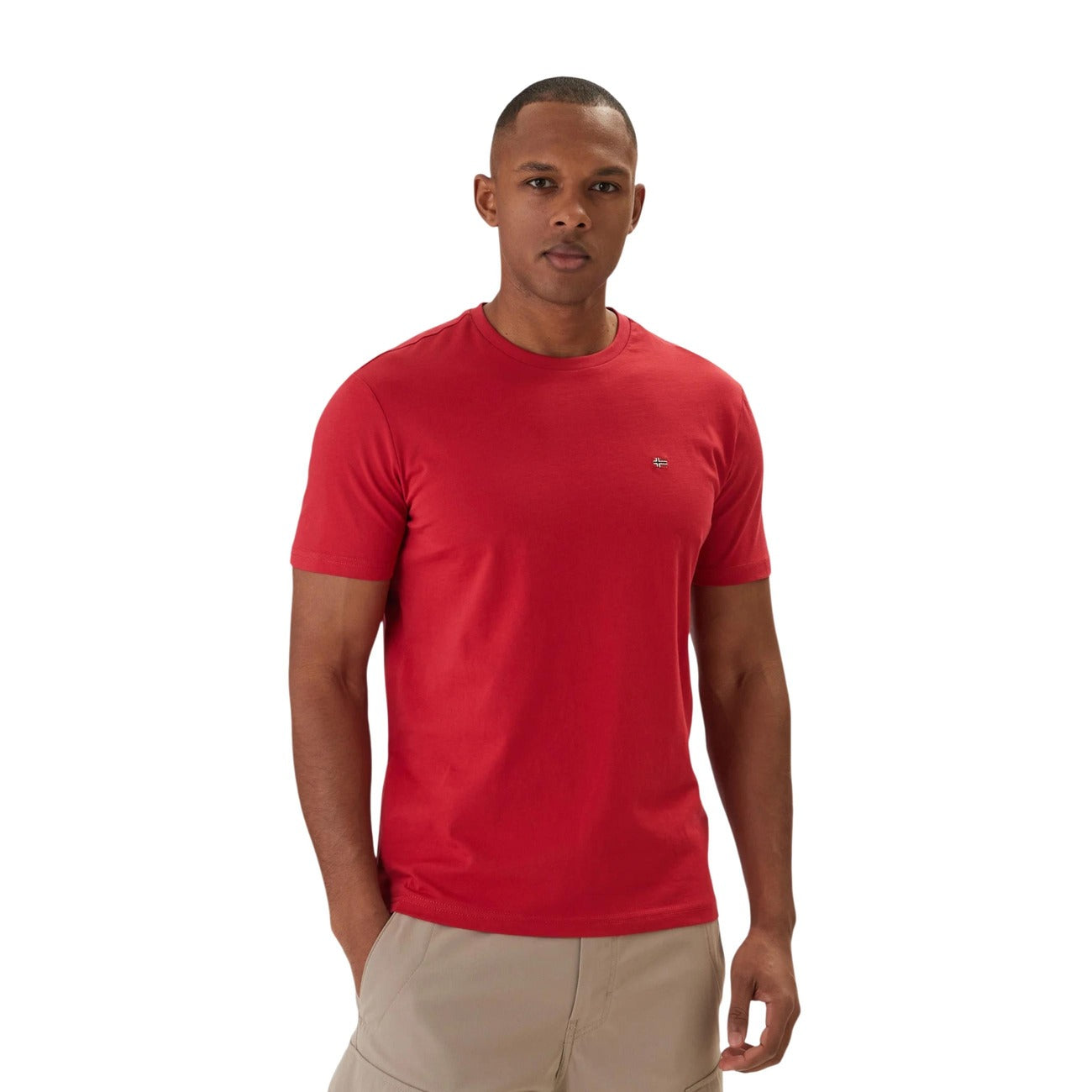 2458185 Napapijri T-Shirt Rosso Uomo