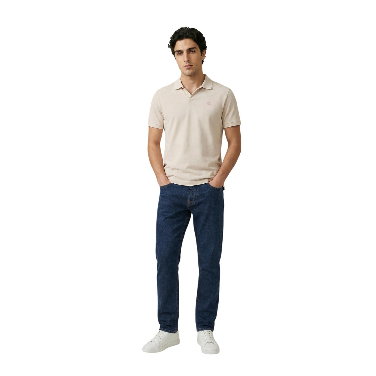 2459974 Calvin Klein Jeans Polo Beige Uomo
