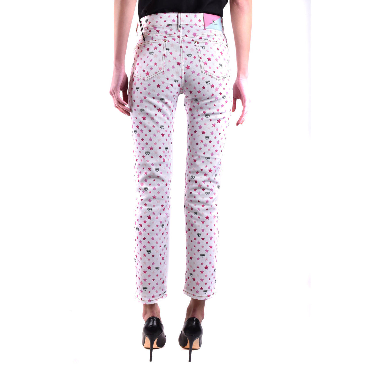 488563 Chiara Ferragni Jeans Bianchi Colorati Donna