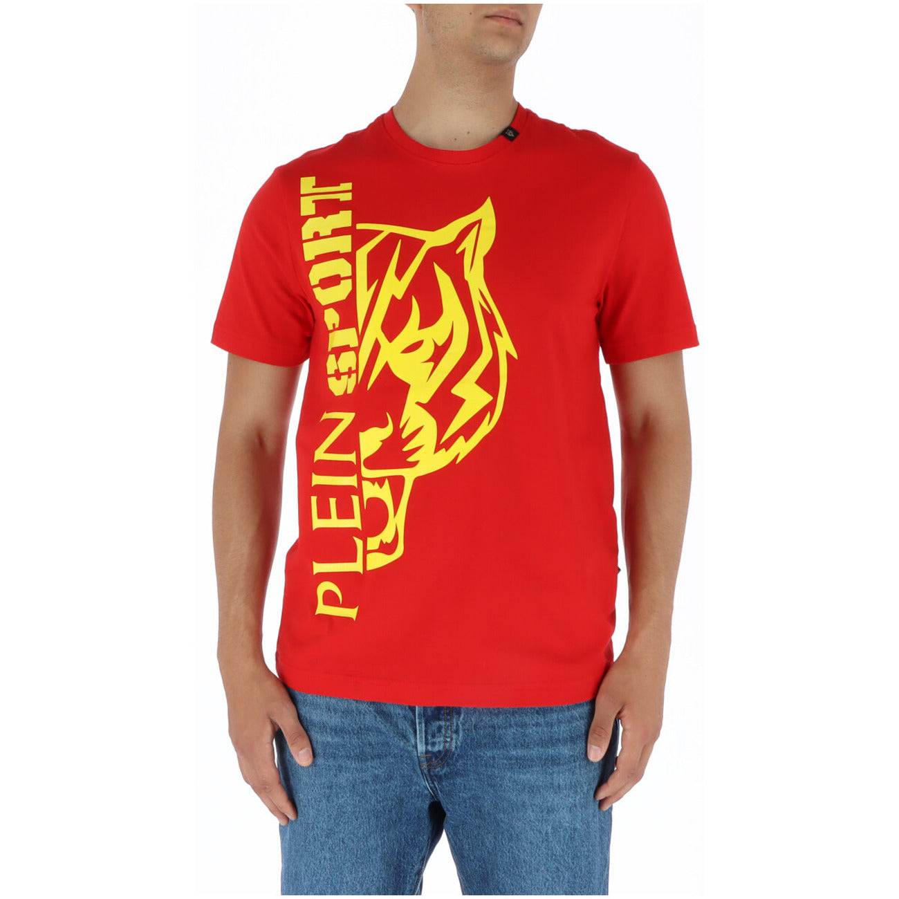 443870 Plein Sport T-Shirt Rosso Stampa Uomo