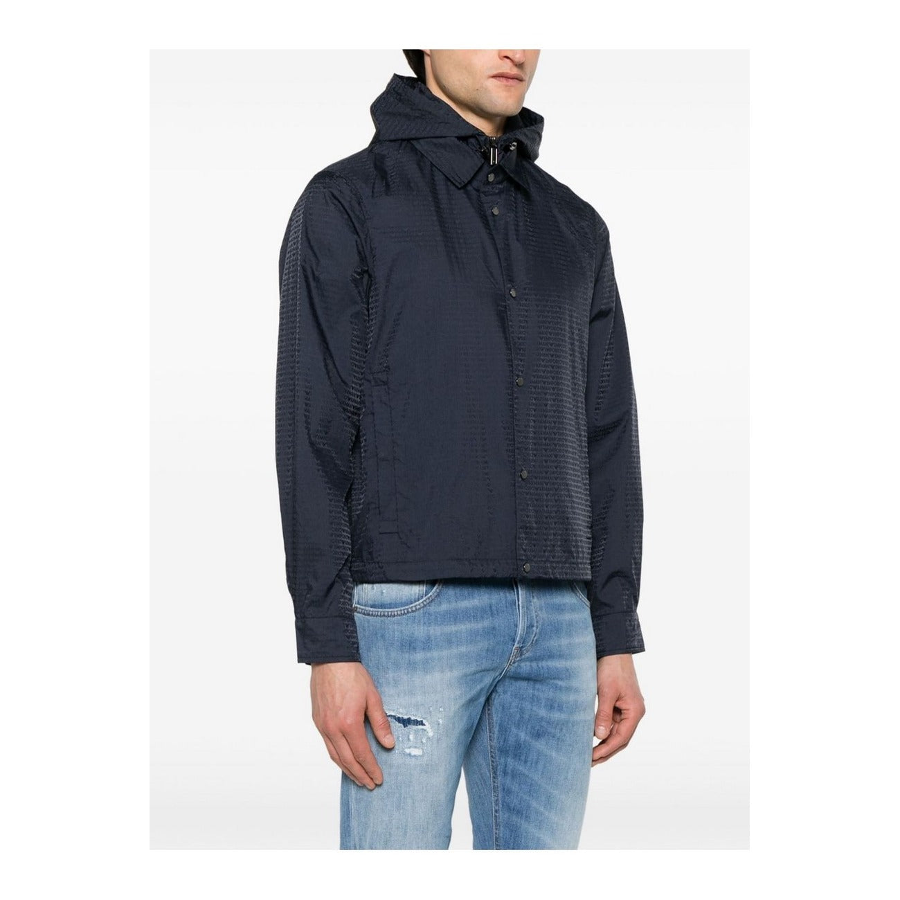 2444573 Emporio Armani Giubbotto Blu Poliammide Uomo