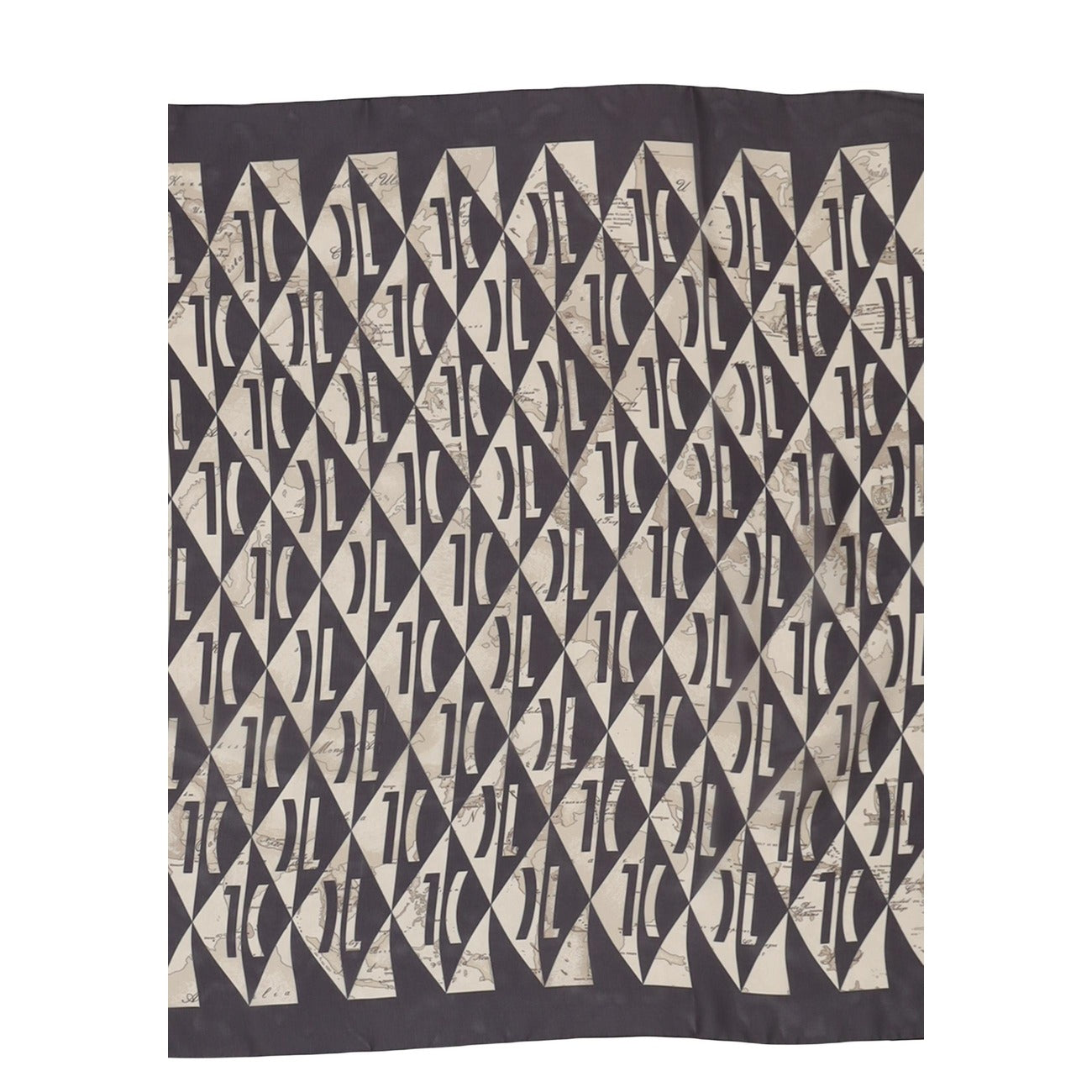 2457536 Alviero Martini Prima Classe Sciarpa Nero Stampa Donna