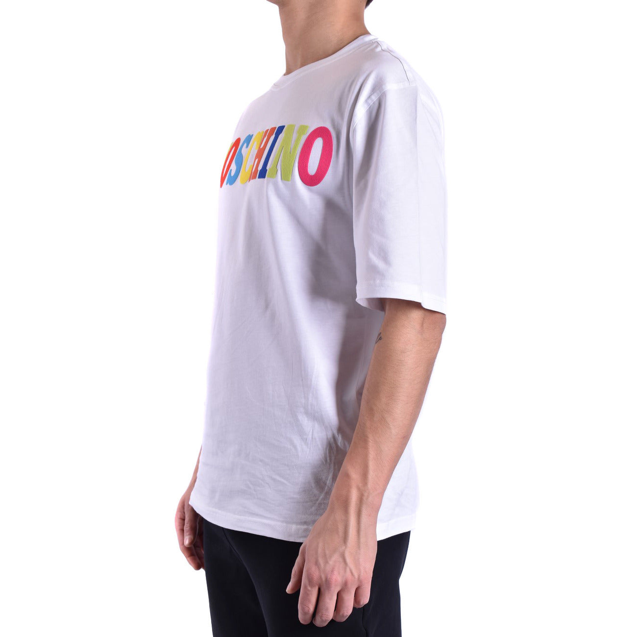 2424510 Moschino T-Shirt Bianca Stampa Uomo