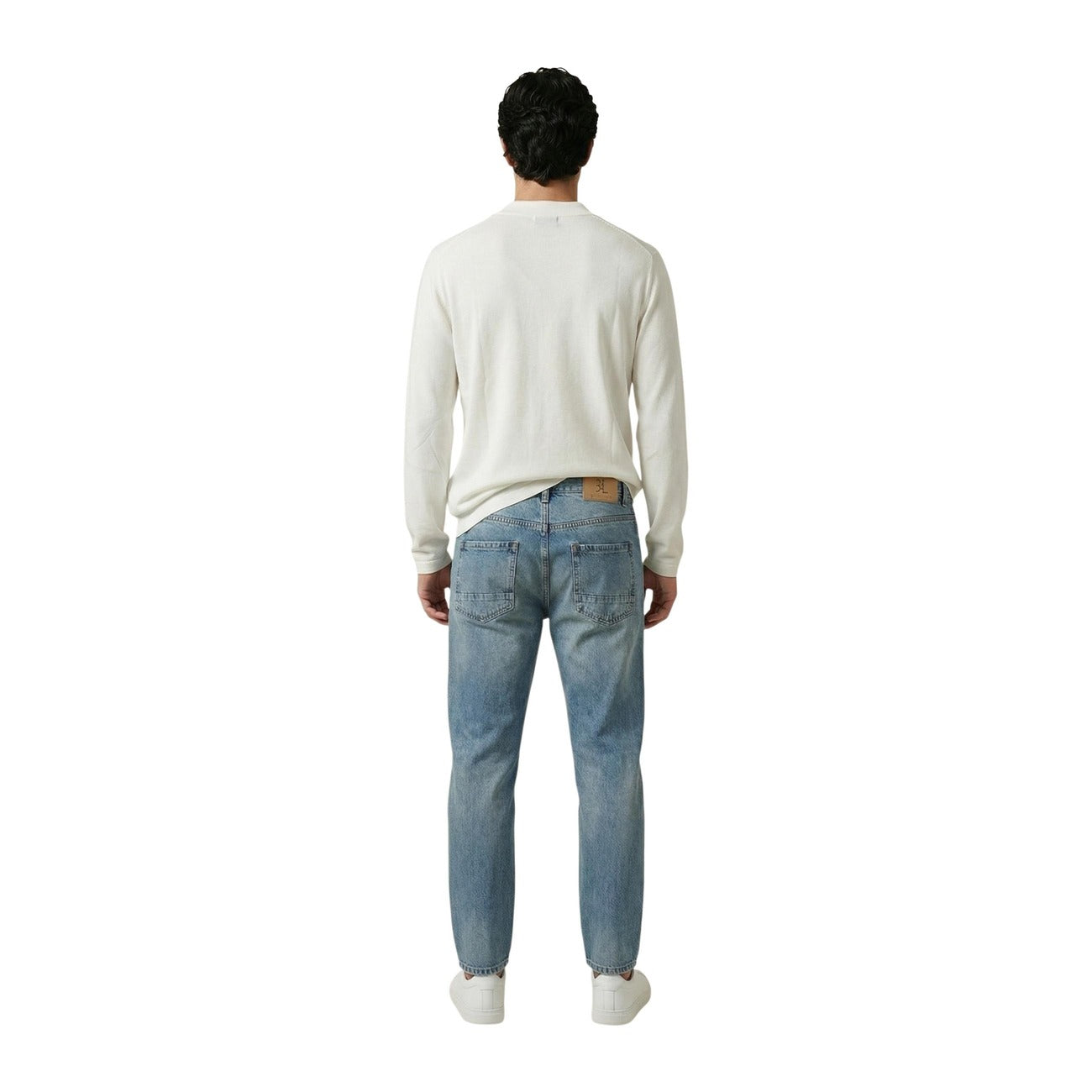 2455913 Gianni Lupo Cardigan Bianco Bavero Uomo