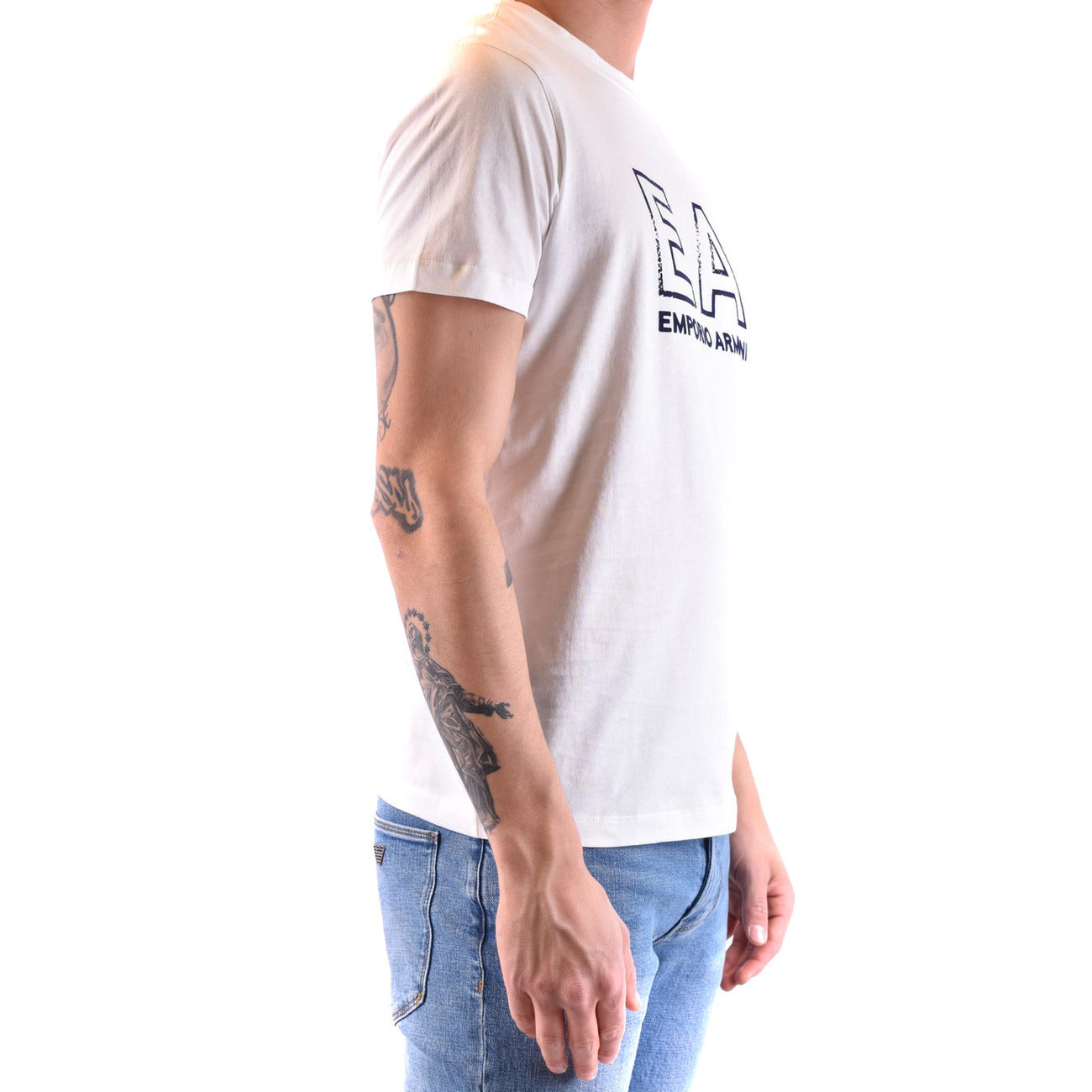 2425459 Emporio Armani T-Shirt Bianca Stampa Uomo