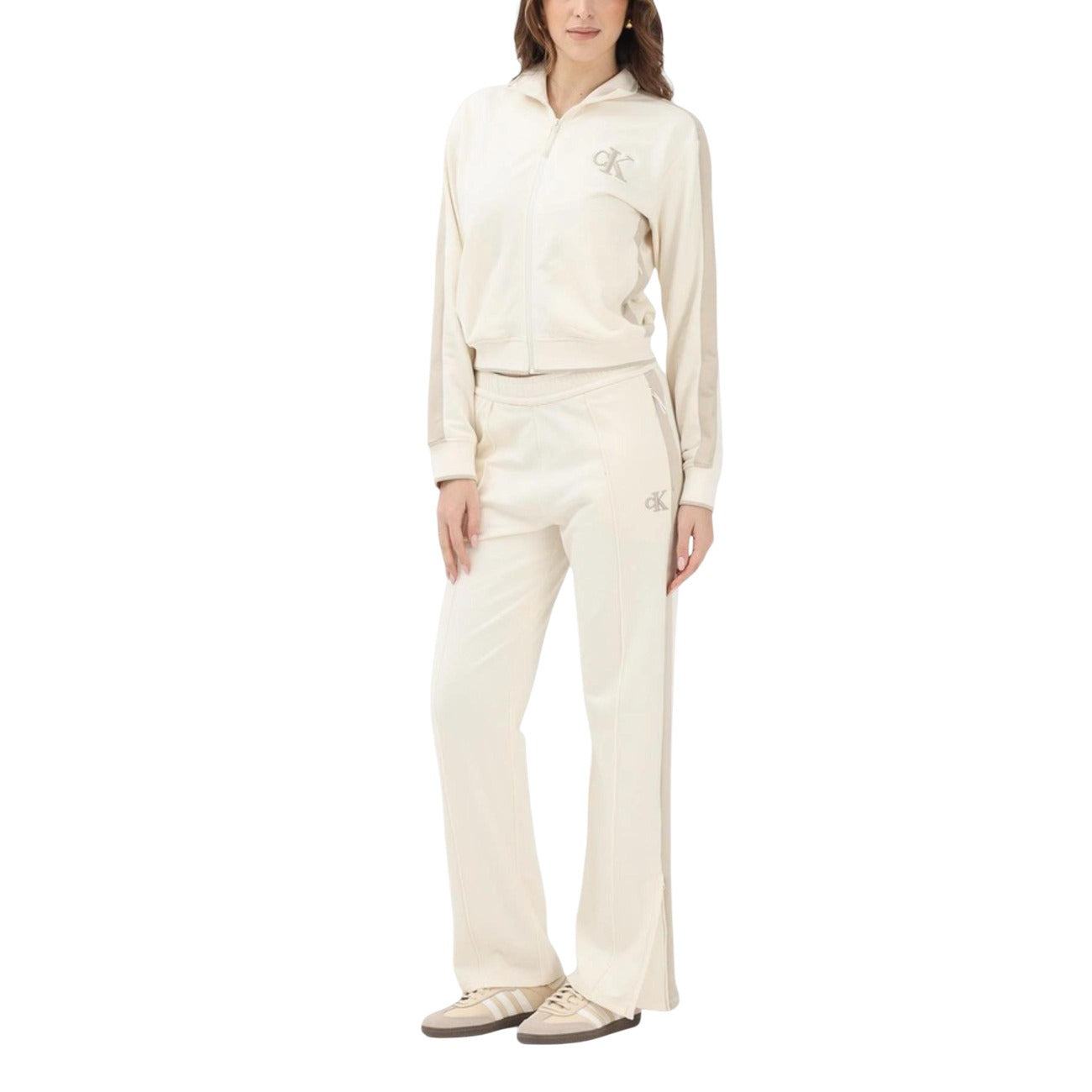 512751 Calvin Klein Jeans Pantaloni Beige Donna Primavera/Estate
