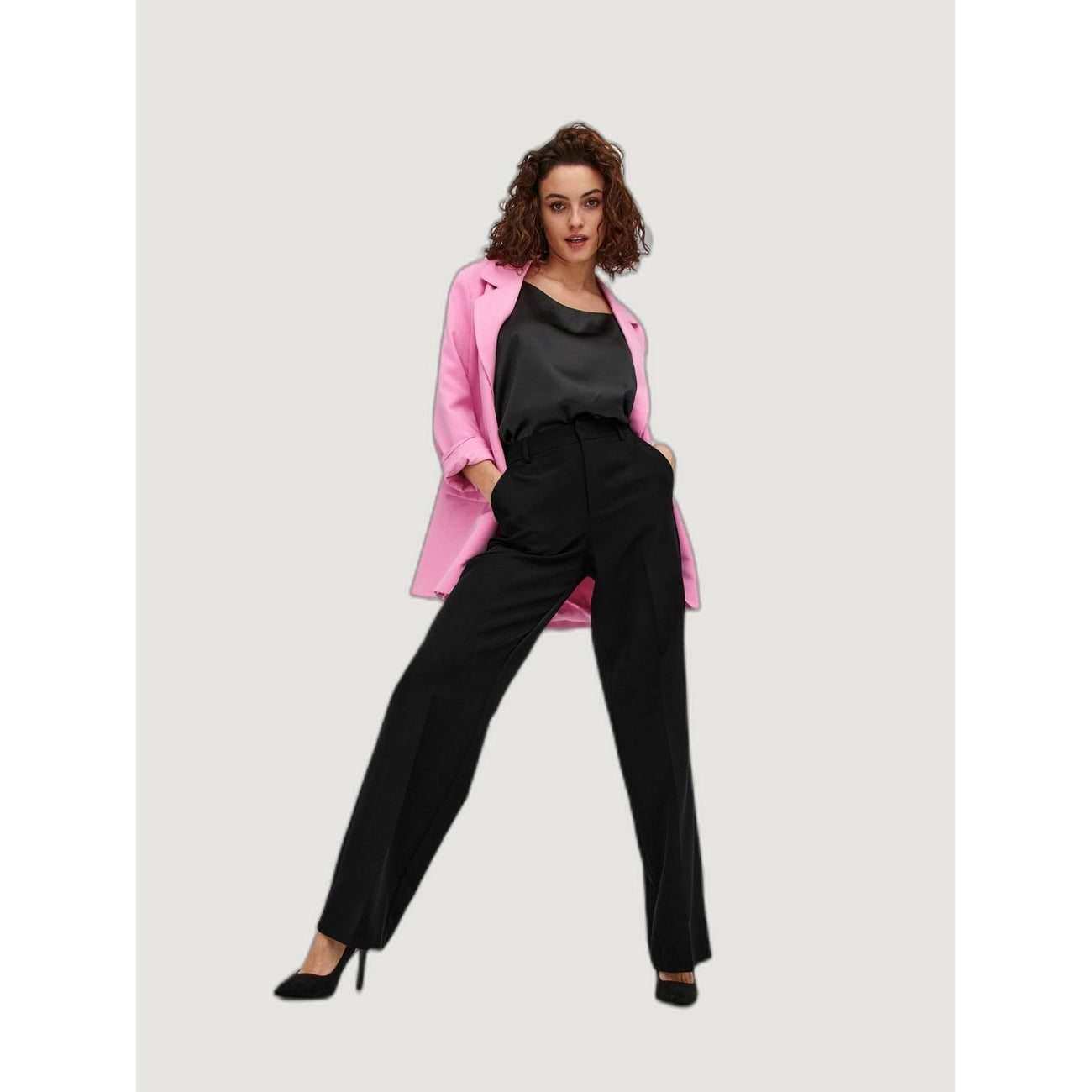 2463098 Only Pantaloni Neri Stretch Donna