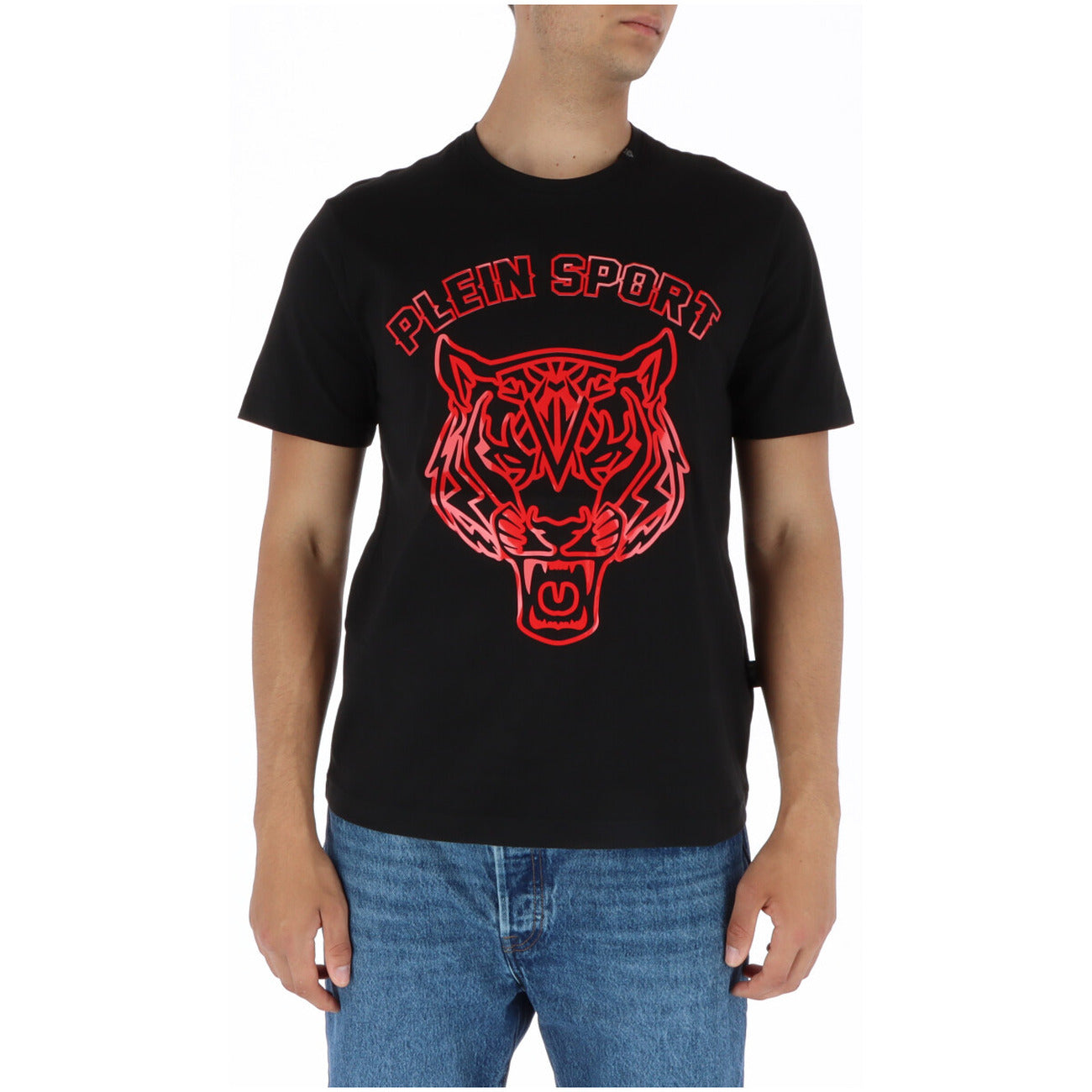 444086 Plein Sport T-Shirt Nero Stampa Uomo