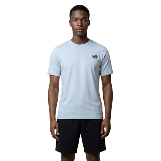 2452871 New Balance T-Shirt Azzurro Uomo