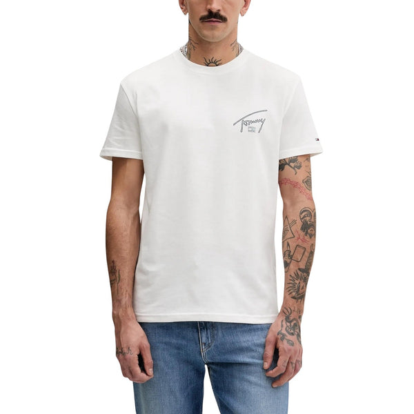 T-shirt Bianca Stampa Cotone Organico Uomo
