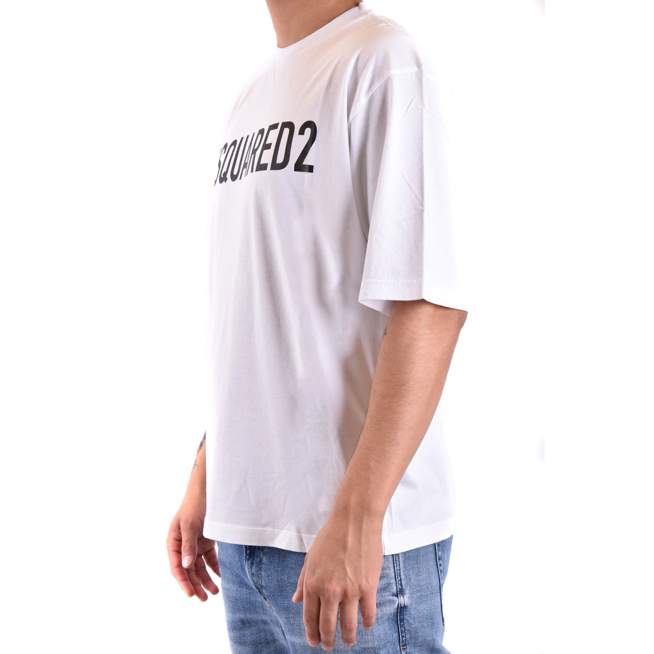 2423404 Dsquared2 T-Shirt Bianca Stampa Uomo