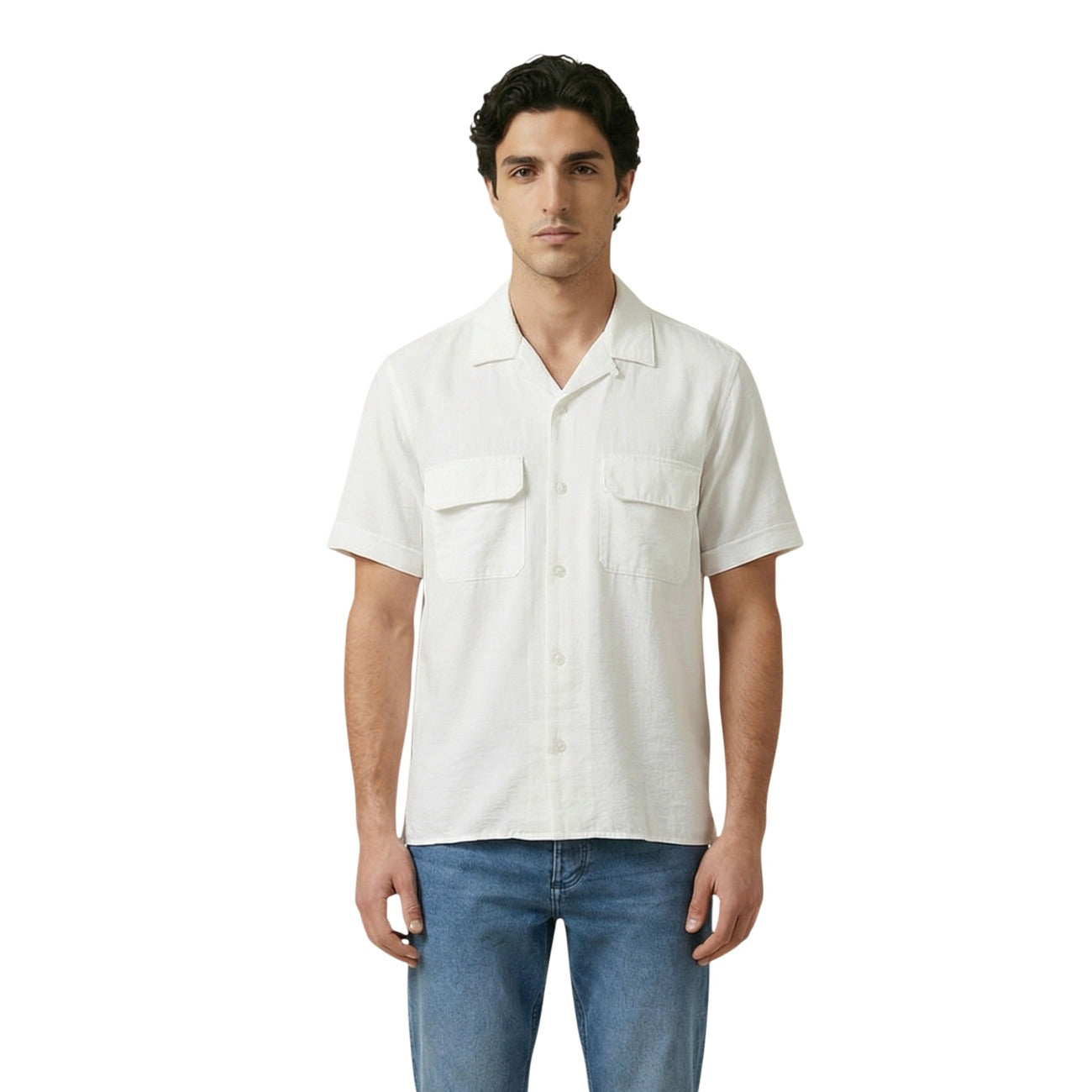 2451670 Antony Morato Camicia Bianca Viscosa Uomo