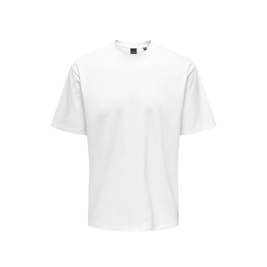 2448991 Only & Sons T-shirt Bianca Cotone Organico Uomo