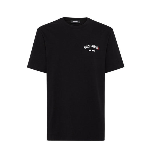 2449185 Dsquared2 T-Shirt Nera 100% Cotone Uomo
