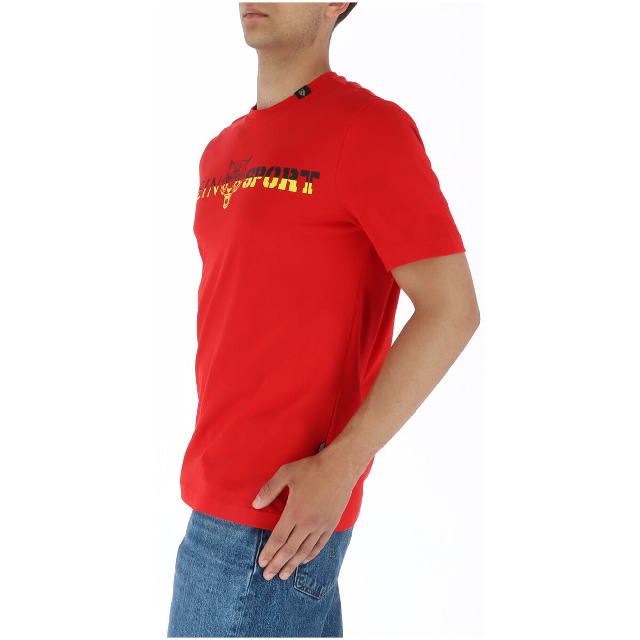443795 Plein Sport T-Shirt Rosso Stampa Uomo