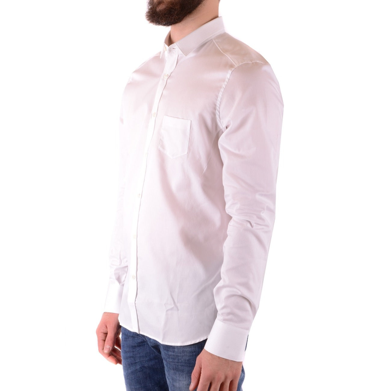 2431603 Neil Barrett Camicia Bianco Maniche Lunghe Uomo
