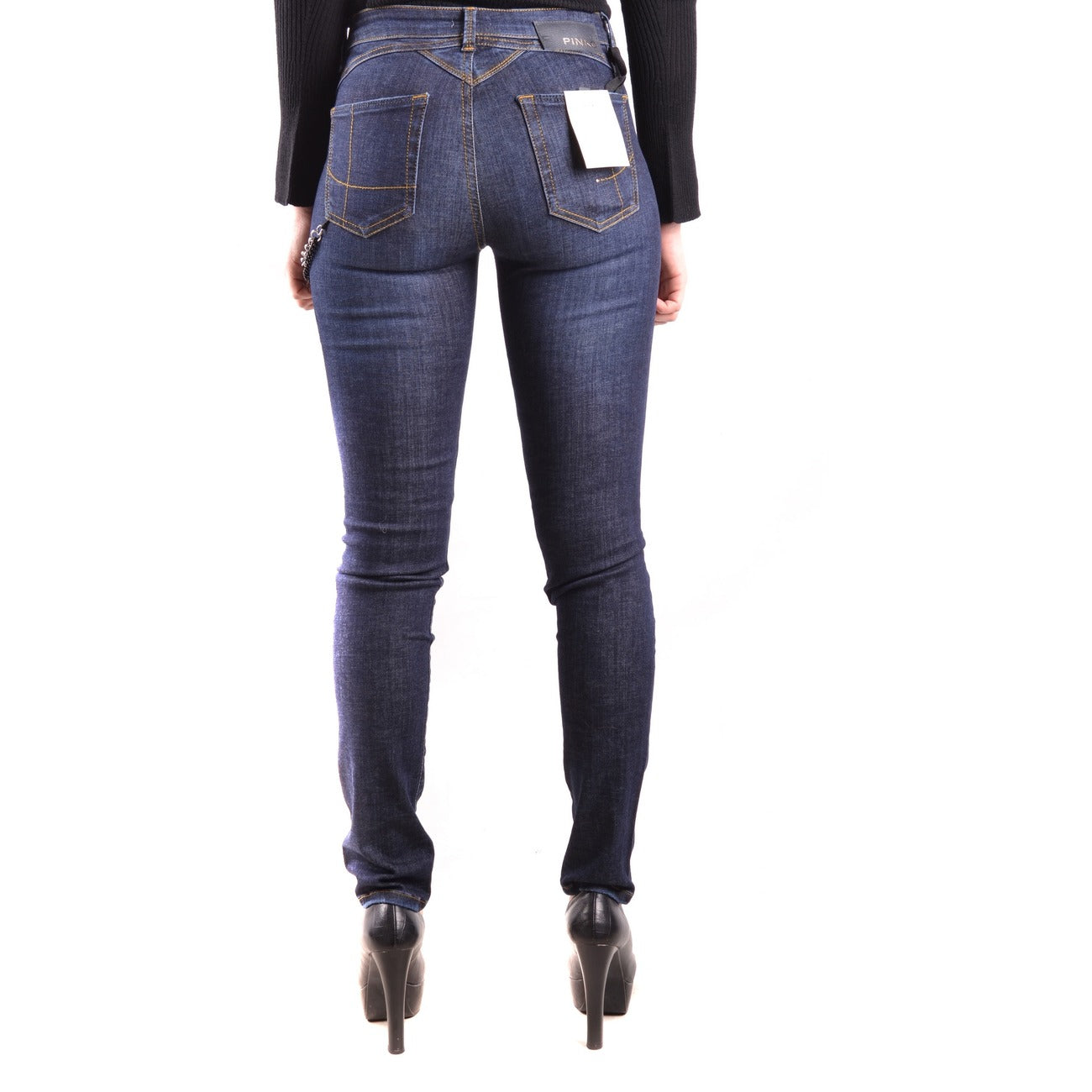 2438321 Pinko Jeans Blu Donna Cotone 90% Tasche