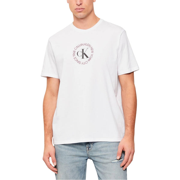T-Shirt Bianca Stampa Uomo