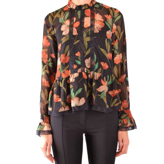 2430983 Twinset Blouse Nera Floreale Donna
