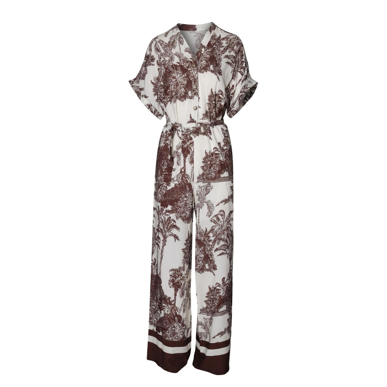 514490 Artigli Tuta Beige Floreale Donna