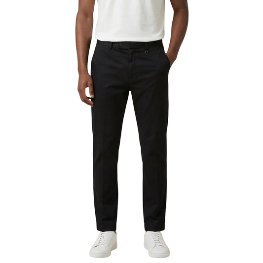 2456980 Antony Morato Pantaloni Nero Cotone Lino Uomo
